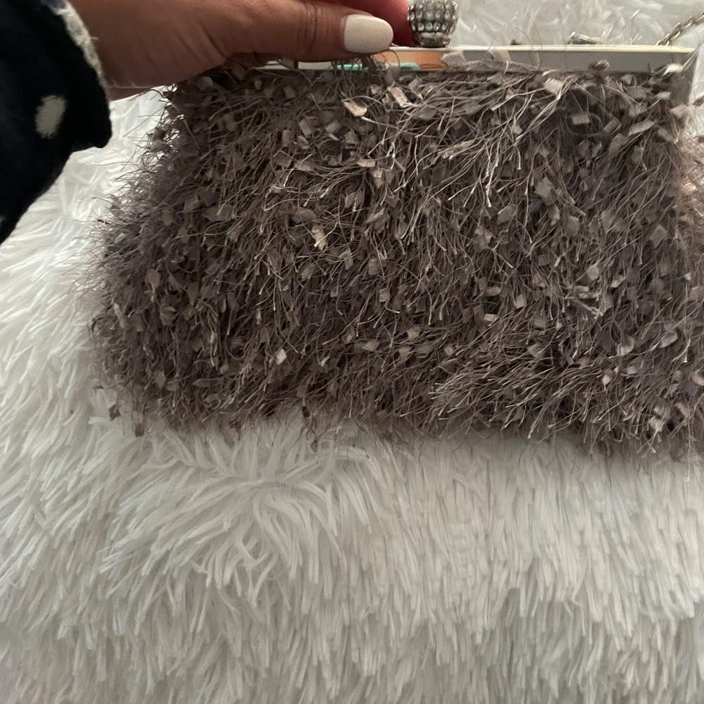 Inc Fuzzy Pouch Purse